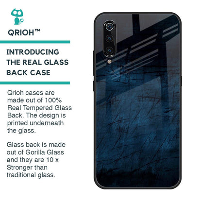 Dark Blue Grunge Glass Case for Xiaomi Mi A3