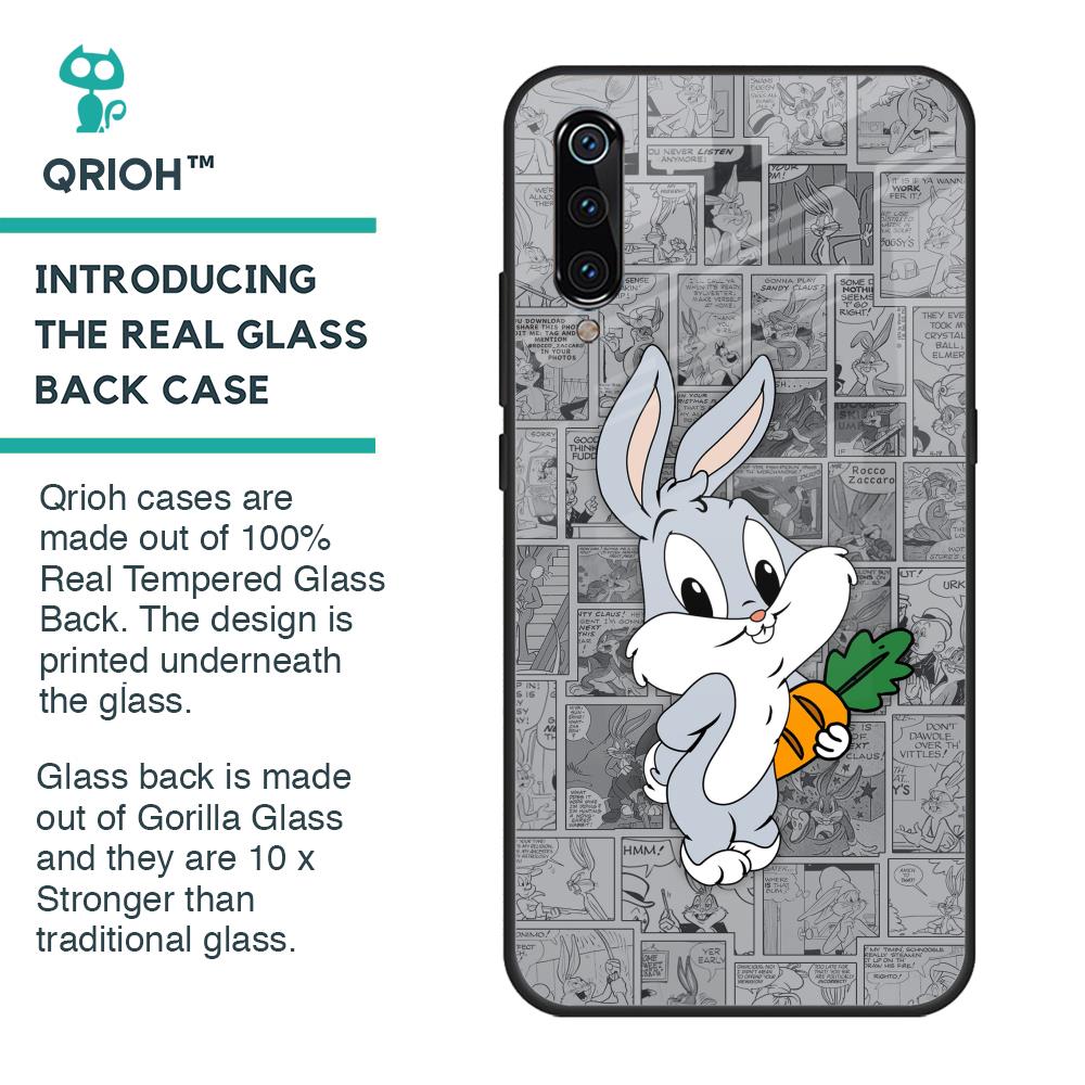 Cute Baby Bunny Glass Case for Xiaomi Mi A3