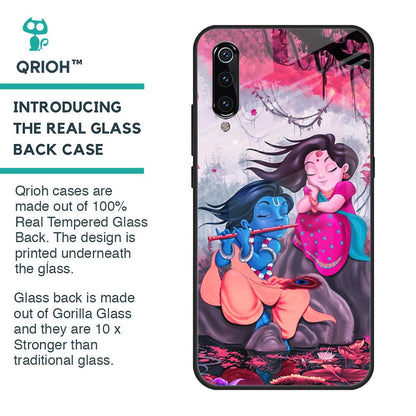 Radha Krishna Art Glass Case for Xiaomi Mi A3