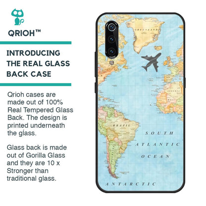 Travel Map Glass Case for Xiaomi Mi A3