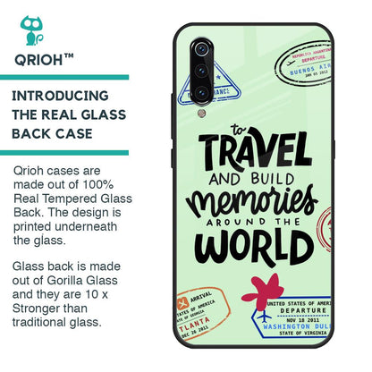 Travel Stamps Glass Case for Xiaomi Mi A3