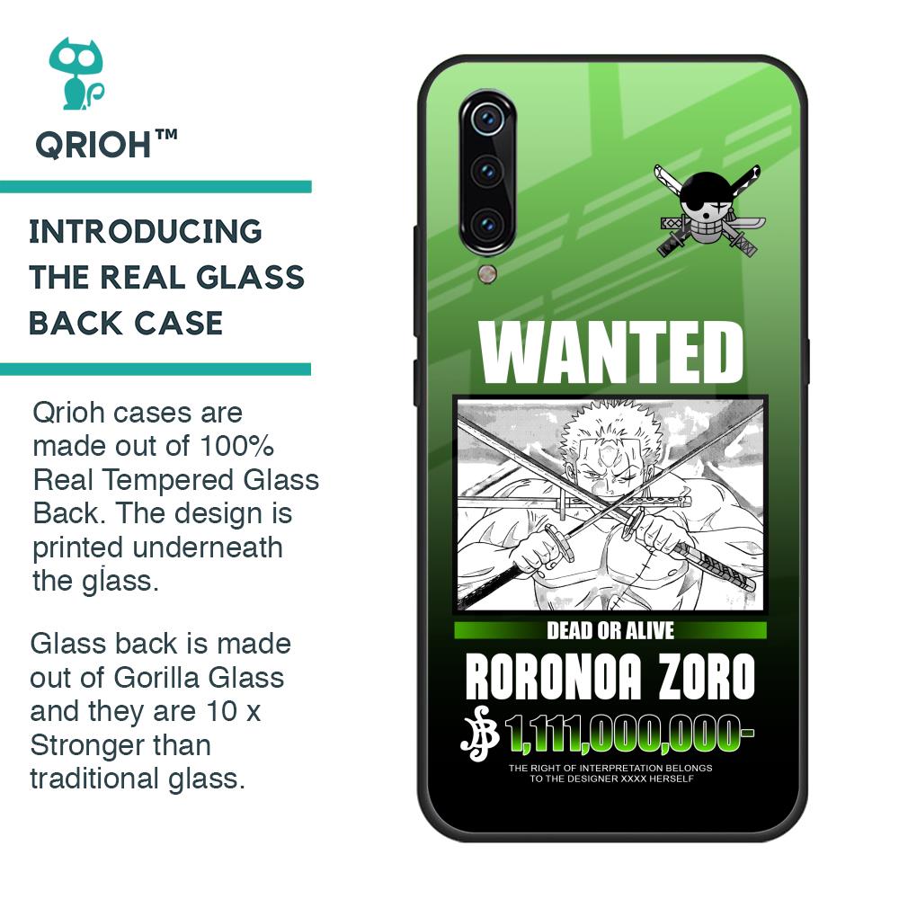 Zoro Wanted Glass Case for Xiaomi Mi A3