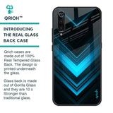 Vertical Blue Arrow Glass Case For Xiaomi Mi A3