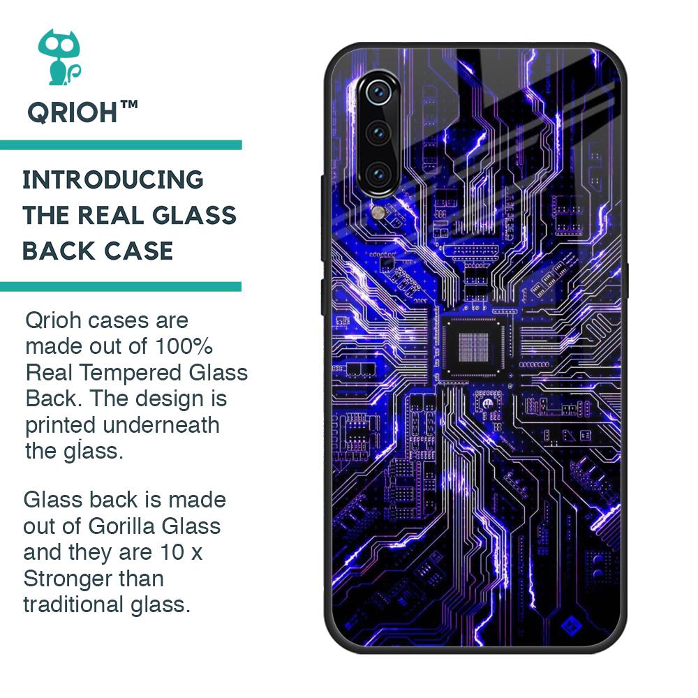 Techno Color Pattern Glass Case For Xiaomi Mi A3