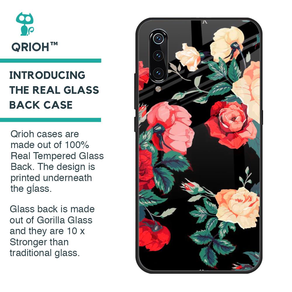 Floral Bunch Glass Case For Xiaomi Mi A3