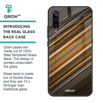 Diagonal Slash Pattern Glass Case for Xiaomi Mi A3