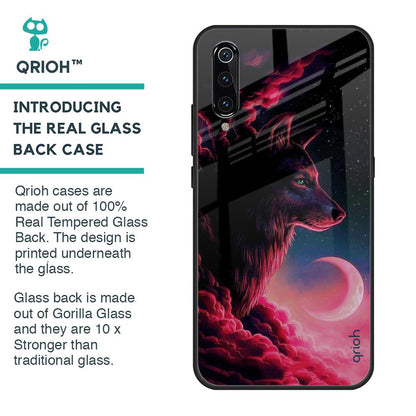 Moon Wolf Glass Case for Xiaomi Mi A3
