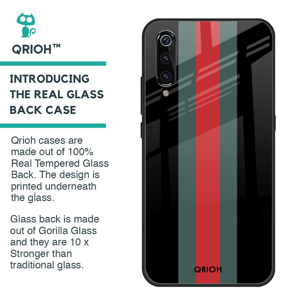 Vertical Stripes Glass Case for Xiaomi Mi A3
