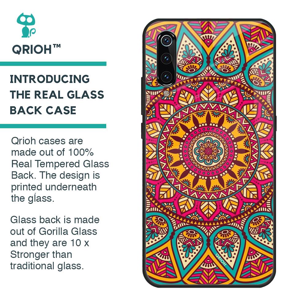 Elegant Mandala Glass Case for Xiaomi Mi A3