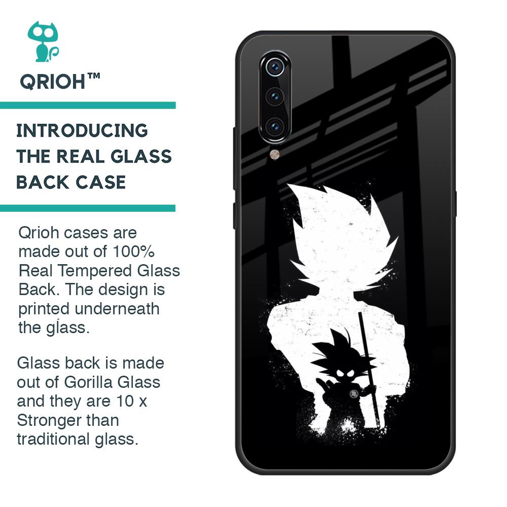 Monochrome Goku Glass Case for Xiaomi Mi A3