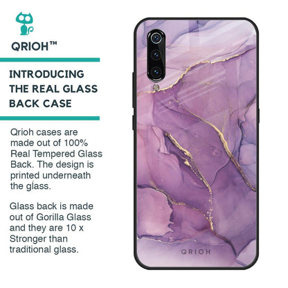 Purple Gold Marble Glass Case for Xiaomi Mi A3