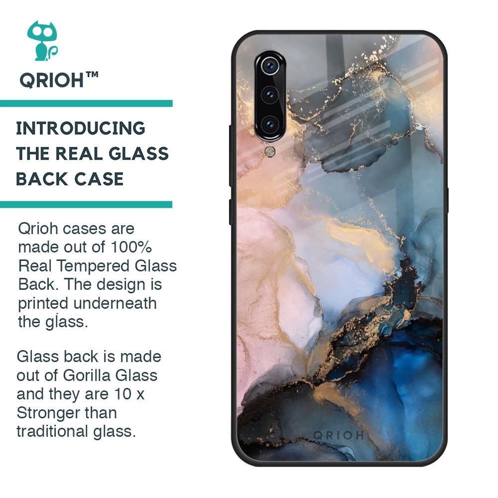 Marble Ink Abstract Glass Case for Xiaomi Mi A3