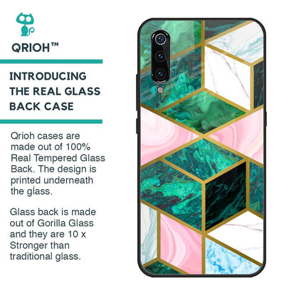 Seamless Green Marble Glass Case for Xiaomi Mi A3