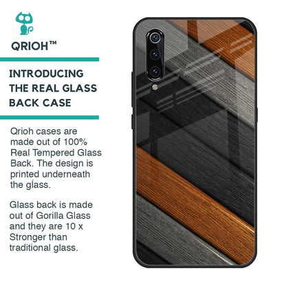 Tri Color Wood Glass Case for Xiaomi Mi A3