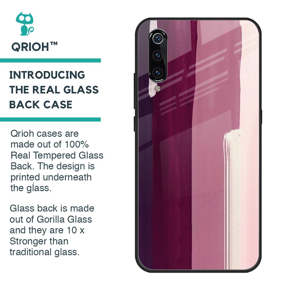Brush Stroke Art Glass Case for Xiaomi Mi A3