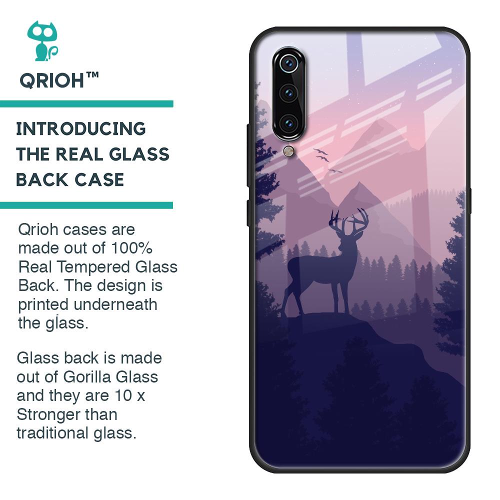 Deer In Night Glass Case For Xiaomi Mi A3