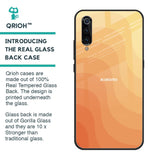 Orange Curve Pattern Glass Case for Xiaomi Mi A3