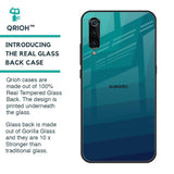 Green Triangle Pattern Glass Case for Xiaomi Mi A3