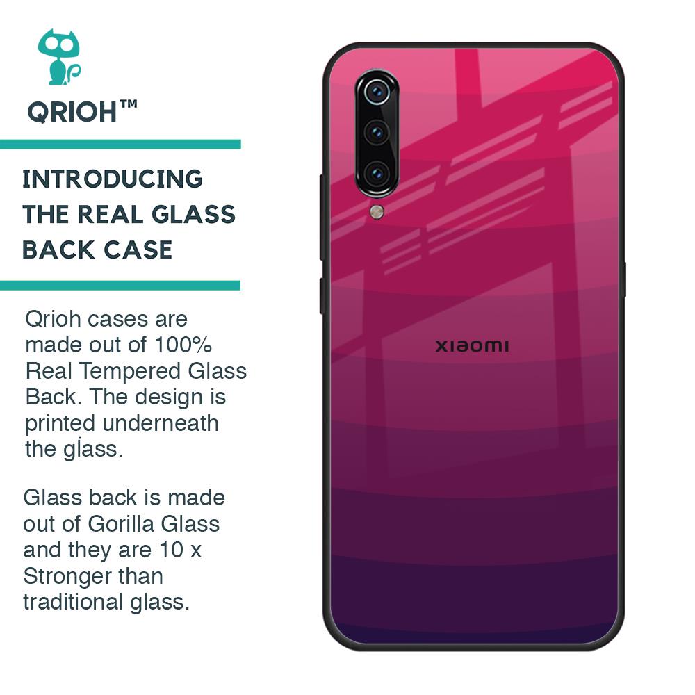 Wavy Pink Pattern Glass Case for Xiaomi Mi A3