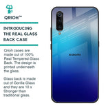 Blue Rhombus Pattern Glass Case for Xiaomi Mi A3