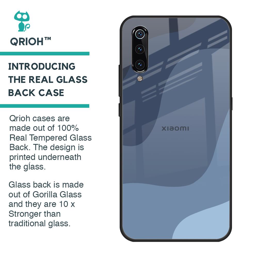 Navy Blue Ombre Glass Case for Xiaomi Mi A3