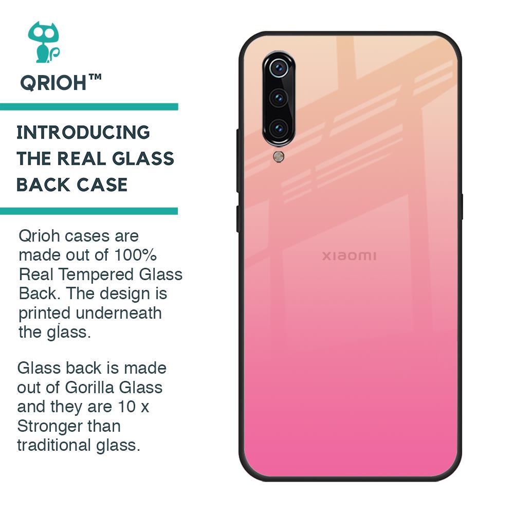 Pastel Pink Gradient Glass Case For Xiaomi Mi A3