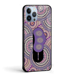 Mandala Glass case with Slider Phone Grip Combo