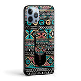 Mandala Pattern Glass case with Slider Phone Grip Combo