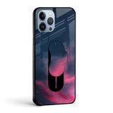 Moon Night Glass case with Slider Phone Grip Combo