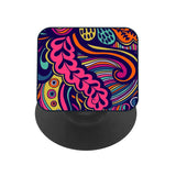 Abstract Flowers Glass case with Square Phone Grip Combo