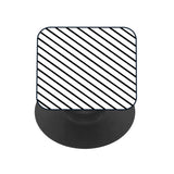 Horizontal Stripes Glass case with Square Phone Grip Combo