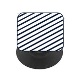 Bold Stripes Glass case with Square Phone Grip Combo