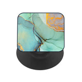 Green Marble Glass case with Square Phone Grip Combo