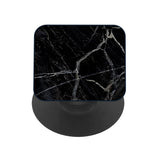 B&W Marble Glass case with Square Phone Grip Combo