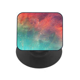 Colorful Aura Glass case with Square Phone Grip Combo