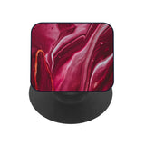 Crimson Ruby Glass case with Square Phone Grip Combo