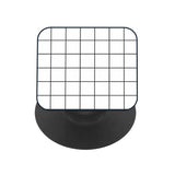 Checked Square Pattern Glass case with Square Phone Grip Combo