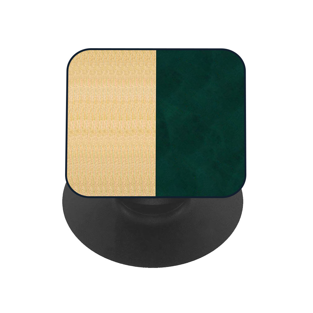Abstract Green Glass case with Square Phone Grip Combo