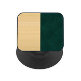 Abstract Green Glass case with Square Phone Grip Combo