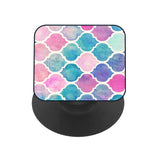 Pastel Colorful Glass case with Square Phone Grip Combo