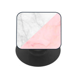 Marble Collage Art Glass case with Square Phone Grip Combo