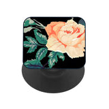 Floral Bunch Glass case with Square Phone Grip Combo