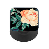 Floral Bunch Glass case with Square Phone Grip Combo