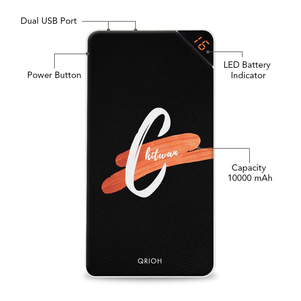 Saffron Brushstroke Customized Power Bank