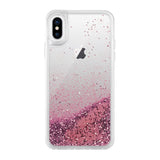 Wink eye Pink Snow Globe Glitter case for iPhone