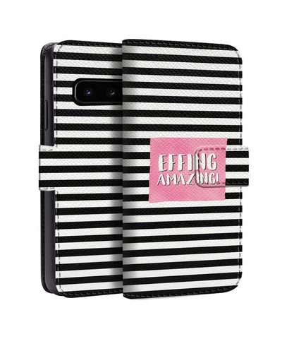 White & Black Stripes Samsung Flip Cases & Covers Online