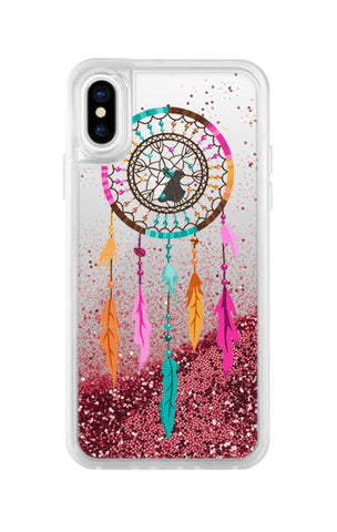Vibrant Dreamcatcher Rose Snow Globe iPhone Glitter Cases & Covers Online 