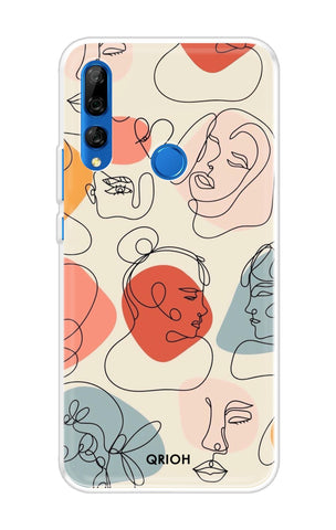 Abstract Faces Huawei Y9 Prime 2019 Back Cover
