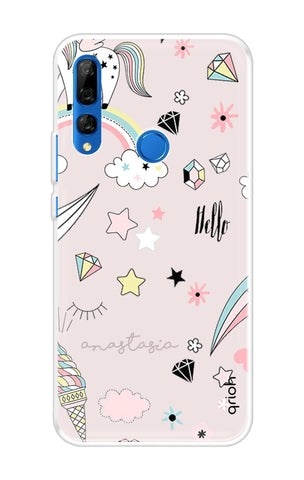Unicorn Doodle Huawei Y9 Prime 2019 Back Cover