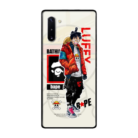 Bape Luffy Samsung Galaxy Note 10 Glass Back Cover Online
